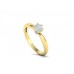 Zásnubný prsteň biele zlato s brliantom 0069